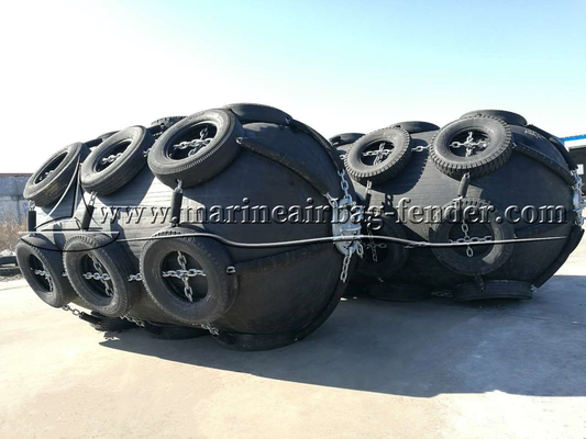 1.5m X 3m Aufblasbare Gummi-Lager-Fender Hafen-Fender für Schiffe und Boote