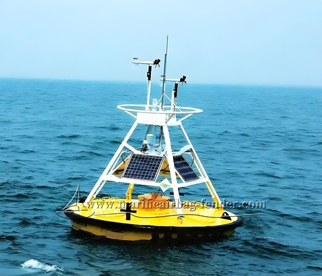 Zylindrische Marineboje kundenspezifische Ozeanboje mit Solarzellen / Echtzeitdaten