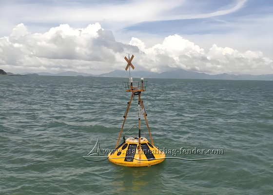 Zylindrische Marineboje kundenspezifische Ozeanboje mit Solarzellen / Echtzeitdaten
